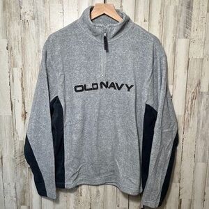 Old Navy Gray and Black Zip Up Sweater